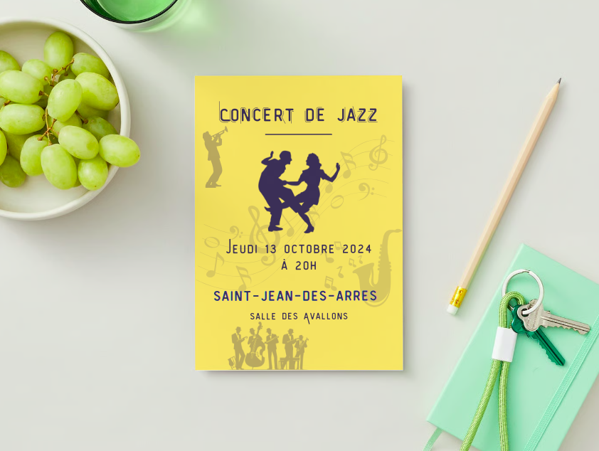 exemple de flyer, concert de jazz