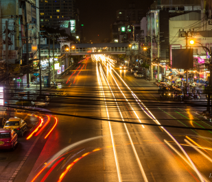 Bangkok de nuit en pose longue